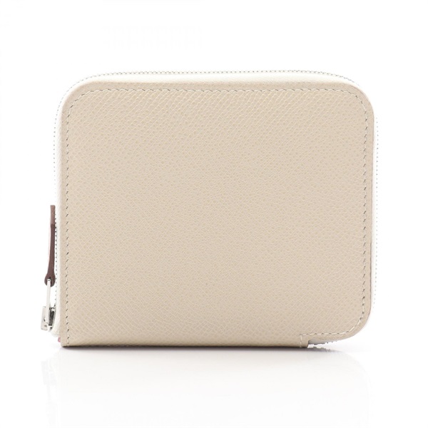 HERMES Azap compact SilkIn Around compact wallet purse b Epsom SHW craie Used