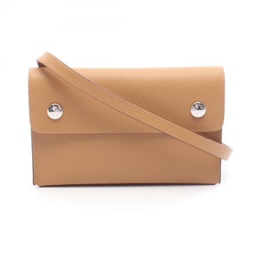 HERMES Nap to Go Shoulder crossbody Bag K Epsom Biscuit Used SHW Women