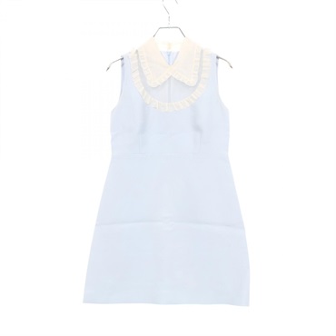 Miu Miu Sleeveless Dress Viscose Blue White Used Women size 38