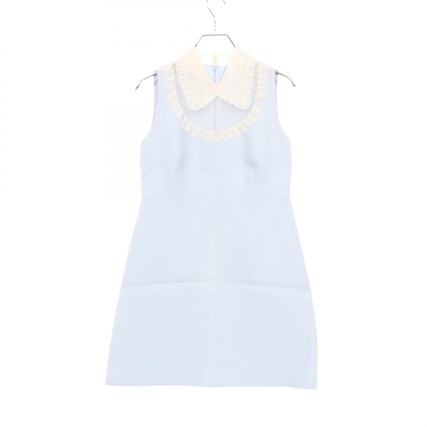 Miu Miu Sleeveless Dress Viscose Blue White Used Women size 38