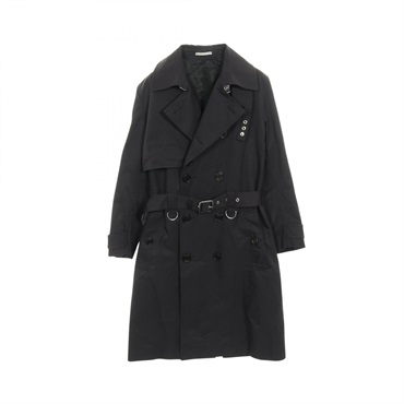 DIOR HOMME Trench coat Nylon cotton Black #44 Used mens