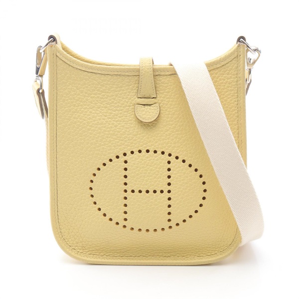 HERMES Evelyne TPM Amazon Shoulder Crossbody Bag Clemence leather Yellow SHW Z