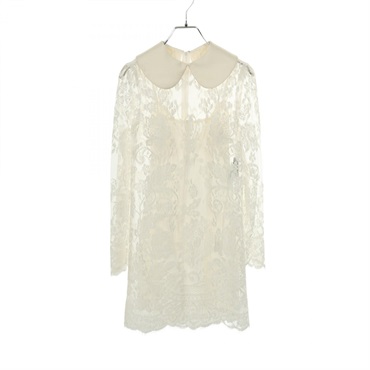 DOLCE & GABBANA Collared dress F6DEBT cotton Nylon silk White Used Women #36