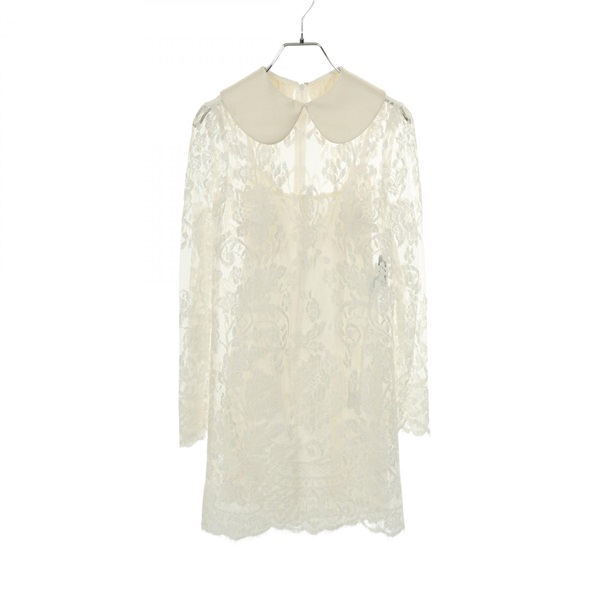DOLCE & GABBANA Collared dress F6DEBT cotton Nylon silk White Used Women #36