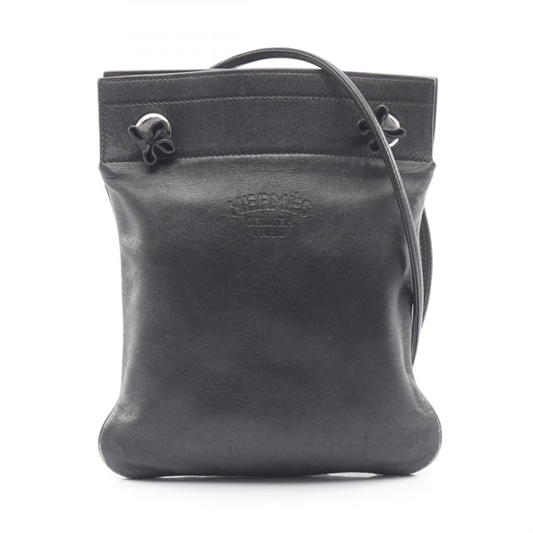 HERMES Arine Mini Shoulder crossbody Bag D Agneau milo Swift leather Black Used