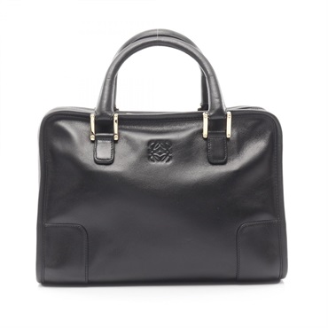 LOEWE Amazona 28 Handbag leather Black Used Women