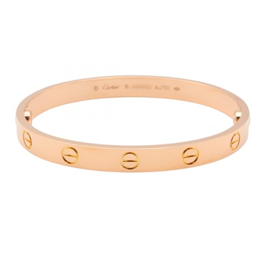 CARTIER Love breath Bracelet 18KRG Pink Rose Gold Used unisex 15㎝