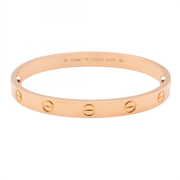 CARTIER Love breath Bracelet 18KRG Pink Rose Gold Used unisex 15㎝