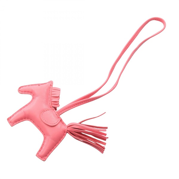 HERMES Rodeo PM bag charm Agneau milo leather Rose azalee Pink Y Used Women