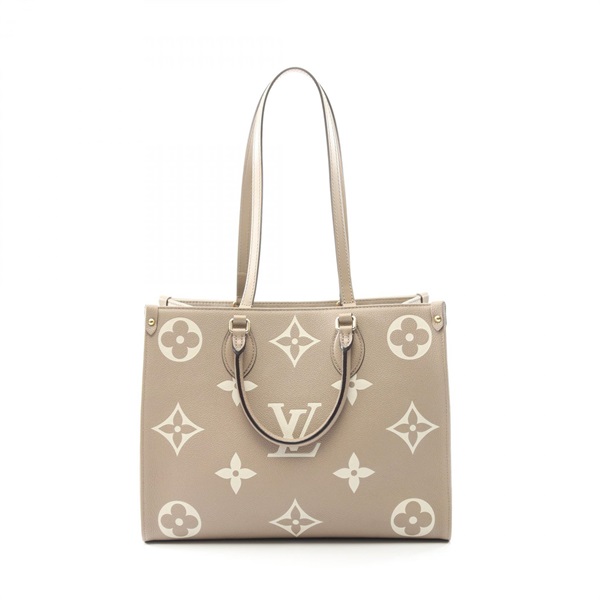 LOUIS VUITTON On the Go MM Bicolor Tote Bag M45494 Monogram empreinte Beige used