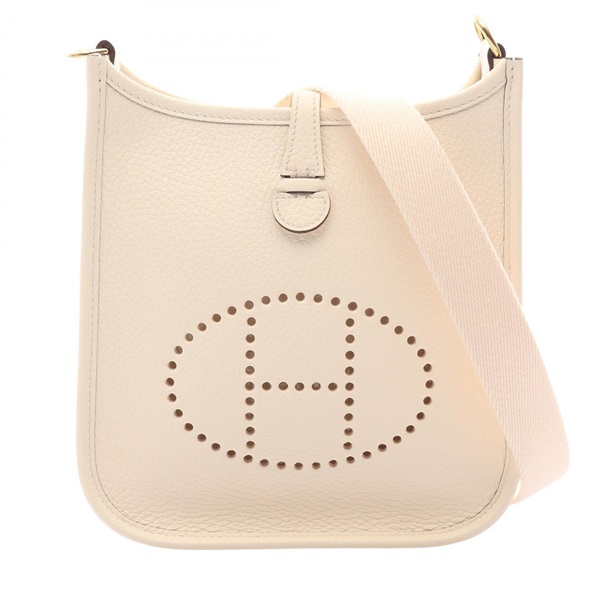 HERMES Evelyne TPM Amazon Shoulder Bag Clemence leather Nata Beige Used SHW K