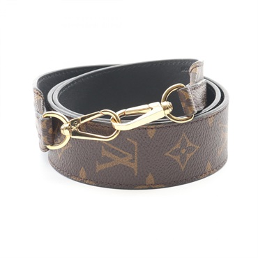 LOUIS VUITTON Shoulder strap J02288 Monogram canvas leather Brown Used Women LV