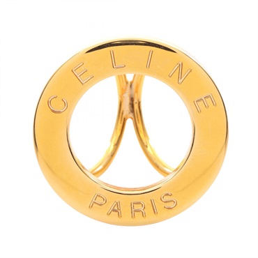 CELINE Scarf ring Gold Plated Used Women logo