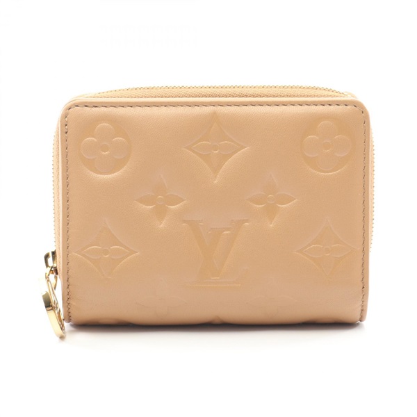 LOUIS VUITTON Portefeuille Bi-fold Wallet M81673 Monogram Embossed leather Beige