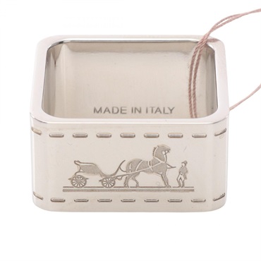 HERMES Bolduc 90 Scarf ring holder square metal Women