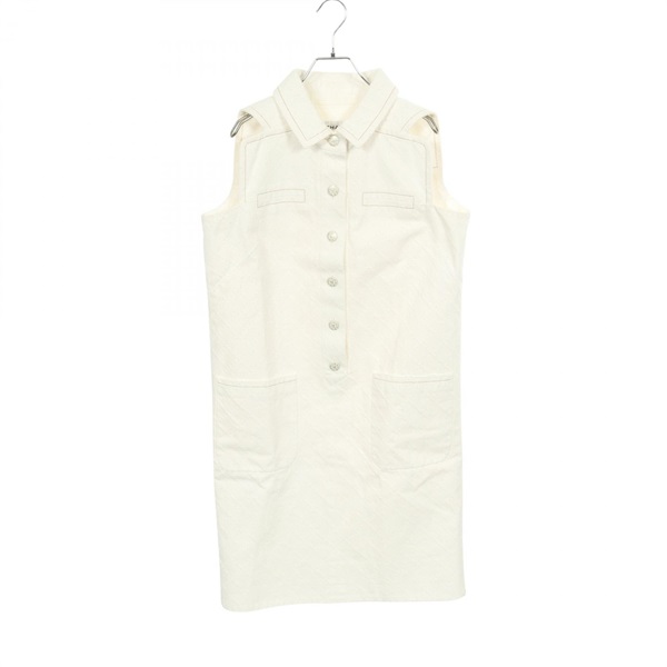 CHANEL COCO Mark 32 RUE CAMBON Button Denim Dress #42 P60799V45888 cotton Used