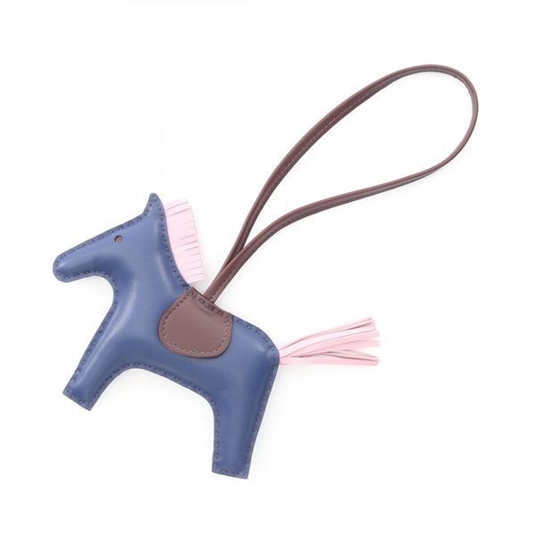 HERMES Rodeo MM bag charm U Agneau milo Blue saphir Mauve sylvestre Used Women