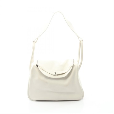 HERMES Lindy 34 Shoulder hand Bag K Swift leather White Used Women SHW