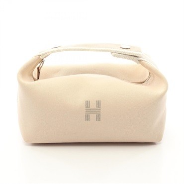 HERMES Bride a BracP M Handbag pouch canvas Beige Natural Used Women SHW