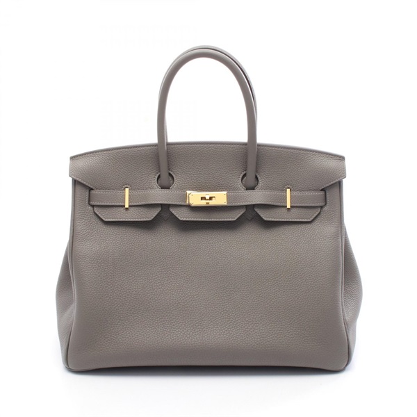 HERMES Birkin 35 Handbag Togo leather Gray Grimayer Used Women GHW B