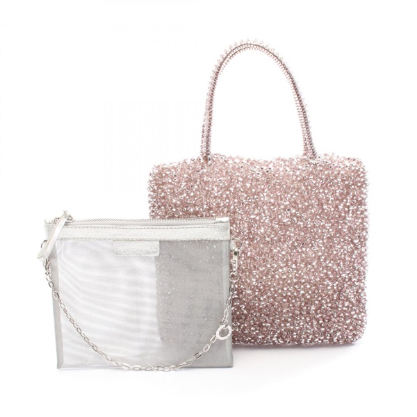 ANTEPRIMA Wire Handbag PVC coated canvas Pink Used Women