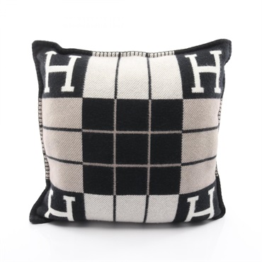 HERMES Avalon 3 PM cussion wool cashmere Black Gray Used