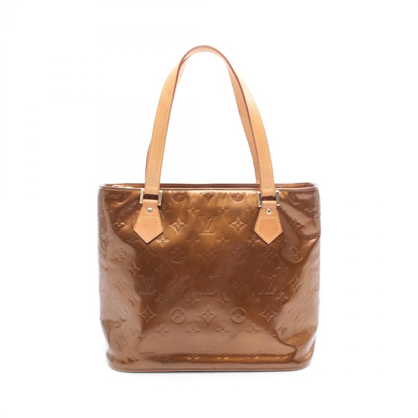 LOUIS VUITTON Houston Tote Handbag M91122 Monogram Vernis leather Bronze Used LV
