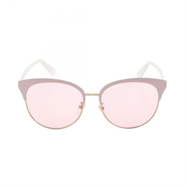 GUCCI Sunglasses eyewear Gold Plated Plastic Pink White Used Women