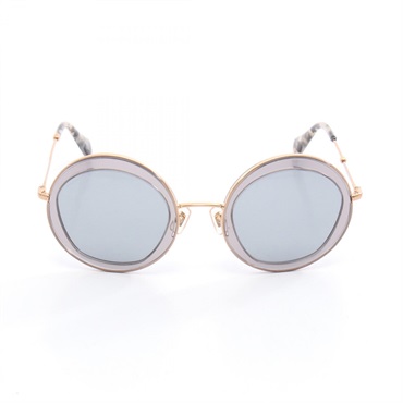 Miu Miu sunglasses eyewear Gold Plated Plastic Gray Used Women