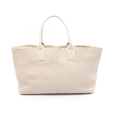 BOTTEGA VENETA Cabat MM Intrecciato Tote Handbag leather White Used Women