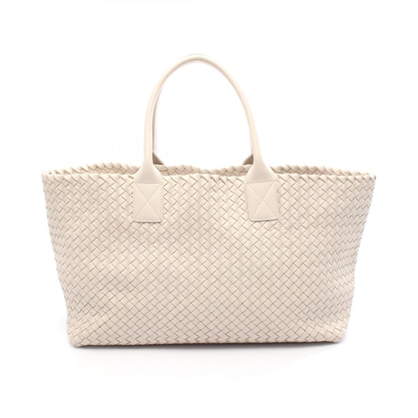 BOTTEGA VENETA Cabat MM Intrecciato Tote Handbag leather White Used Women