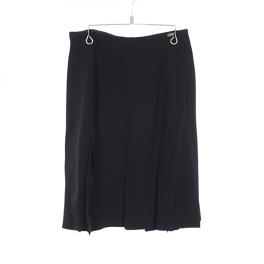 CHANEL Pleated skirt P15775V08453 silk Black Used Women #36