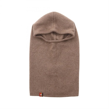 HERMES knit cap hats 54cm Balaclava 252073N cashmere Brown Used unisex