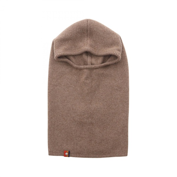 HERMES knit cap hats 54cm Balaclava 252073N cashmere Brown Used unisex