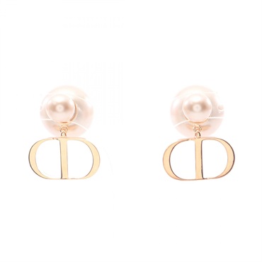 Christian Dior Tribales Pierced earrings Stainless Steel Artificial pearl Used
