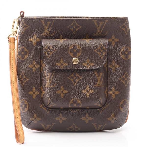 LOUIS VUITTON Partition Pouch purse M51901 Monogram leather PVC Brown Used Women