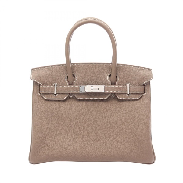 HERMES Birkin 30 Handbag K Togo leather Etoupe Grey Used SHW