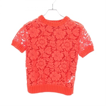 Valentino Short Sleeve knit cotton Red Used Women #s