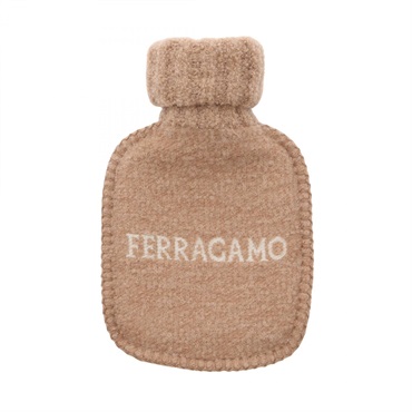 Salvatore Ferragamo Gancini Hot water bottle wool Beige Used unisex