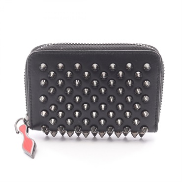 Christian Louboutin PANETTONE Zippy wallet coin purse leather Black Used Women
