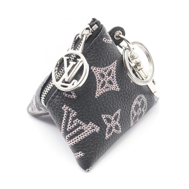 LOUIS VUITTON Berlingo Pouch coin case purse M00868 Mahina Noir Pink Used