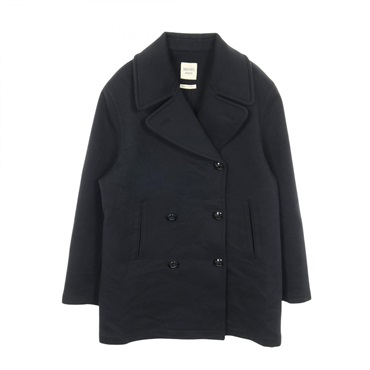 HERMES pea coat cashmere Navy #40 Used Women
