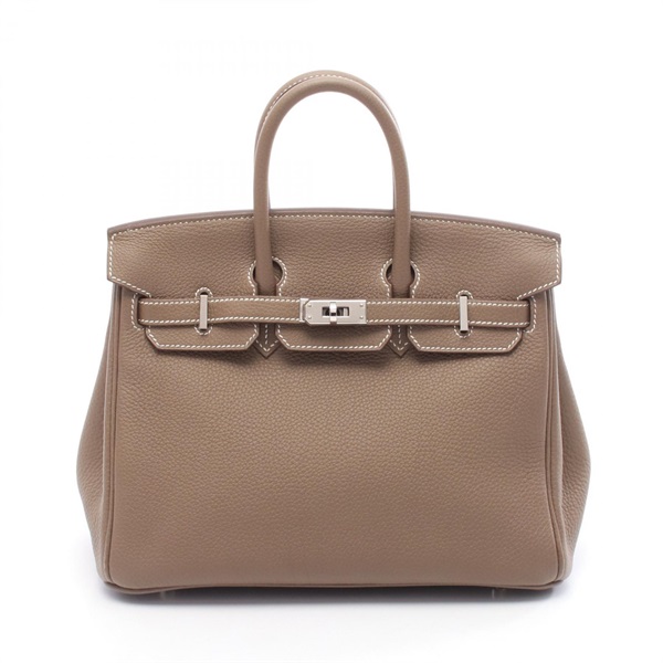 HERMES Birkin 25 Handbag B Togo leather Etoupe Grey Used Women SHW