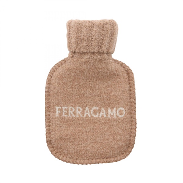 Salvatore Ferragamo Gancini Hot water bottle wool Beige Used unisex