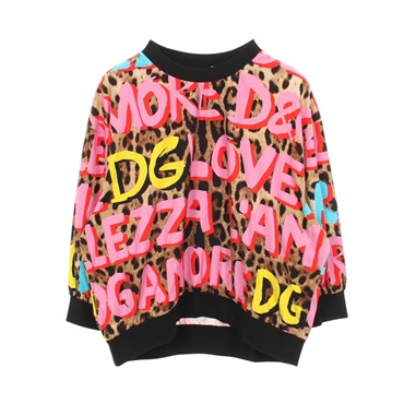 DOLCE & GABBANA T-shirt Sweat cotton Brown Black Multicolor #36 Used Women