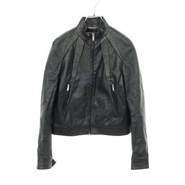 SAINT LAURENT PARIS leather jacket Blouson #36 leather Black Used Women