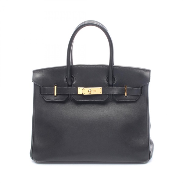 HERMES Birkin 30 Handbag sac E Swift leather Black Used GHW women
