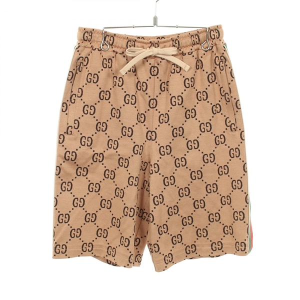 GUCCI Jumbo GG Half Pants cotton Brown Green Red Used mens size XS