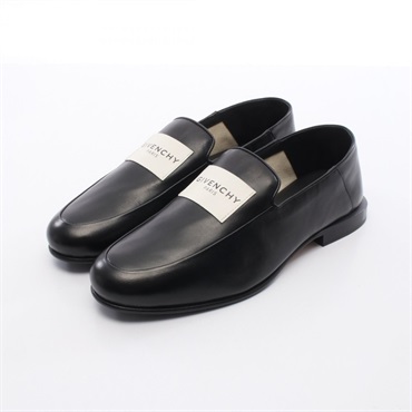GIVENCHY Leather Label loafers leather Black #40 Used Women