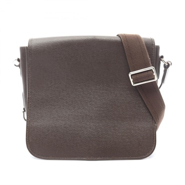 LOUIS VUITTON Andrei Shoulder crossbody Bag M32488 Taiga leather Grizzly Used